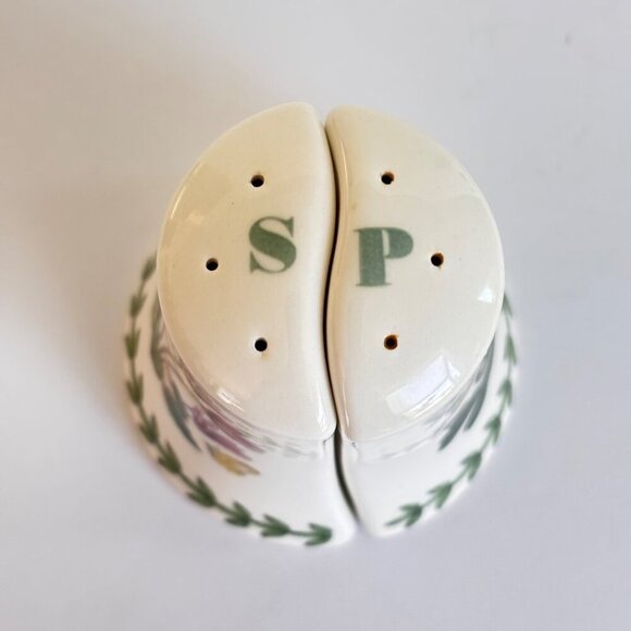 Portmeirion Botanic Garden Bell Salt & Pepper Shakers Daisy Cyclamen Pair - Picture 7 of 10